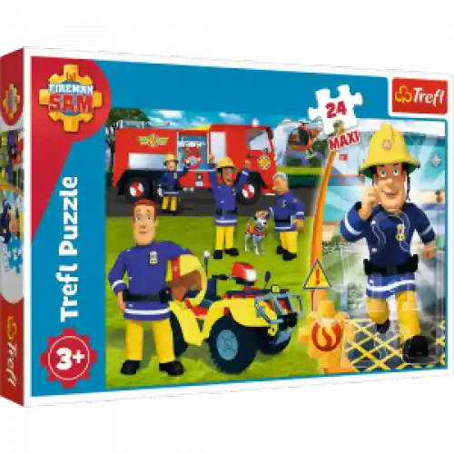 Trefl 14290 Puzzles - 24 Maxi - Brave Fireman Sam Prism A&D Fireman Sam