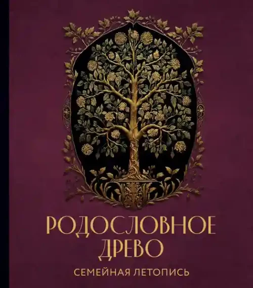 РОДОСЛОВНОЕ ДРЕВО. Семейная летопись. Индивидуальная книга фамильной истории (красная)