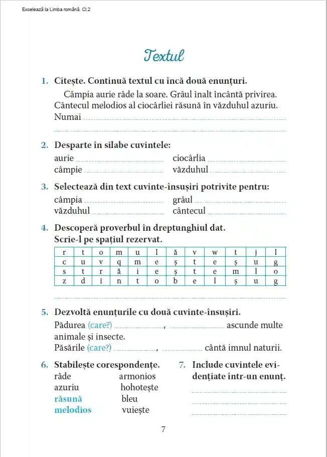 Exceleaza la limba romana : clasa 2 3