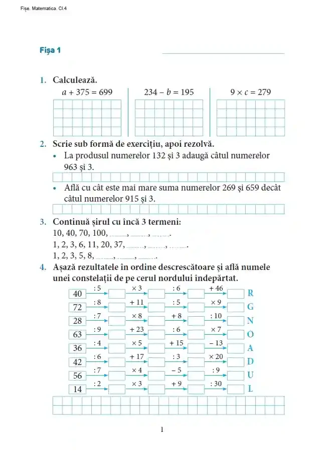 Exceleaza la matematica : clasa 4 2