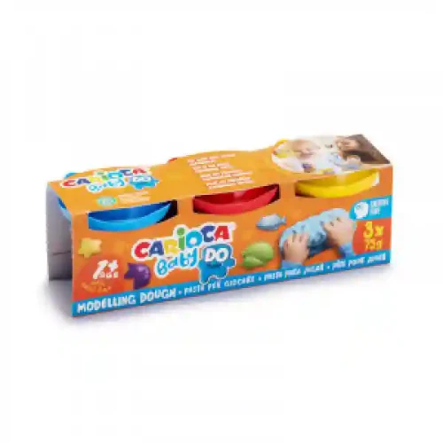 43179 Plastilina CARIOCA BABY Dough 3x75gr pot (12)