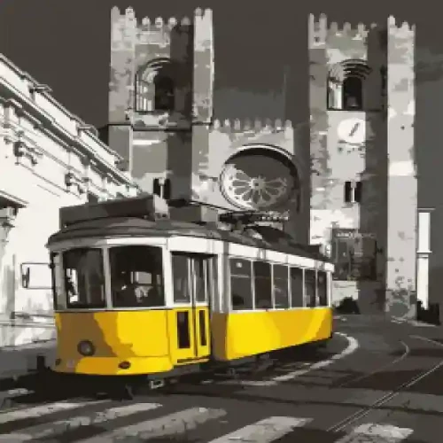 Pictura pe numere SANTI Желтый трамвай, 40*50 см_954482