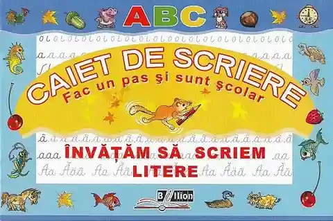 Invatam sa scriem litere. Caiet de scriere.