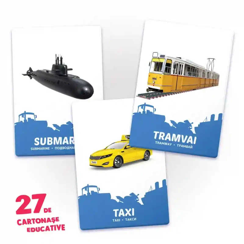 27 de cartonase. Mijloace de transport 3