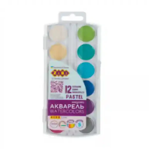 ZB.6592 Acuarela PASTEL, 12 culori KIDS Line (12)