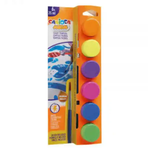 40486 Acuarela CARIOCA 6 cul. with brush neon (6)