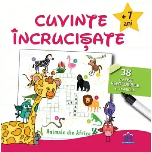 Cuvinte incrucisate (7 ani +). 38 de fise refolosibile + o carioca