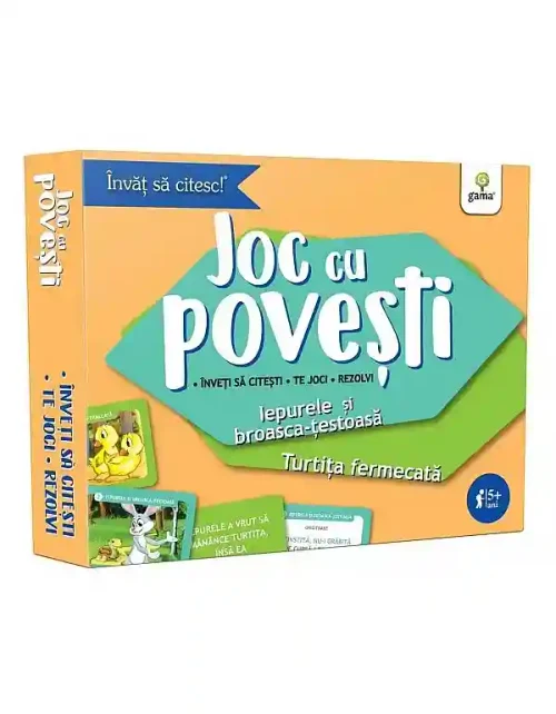 Joc cu povesti: Iepurele si broasca testoasa. Turtita fermecata