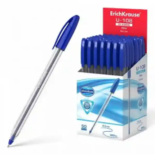Pix 47564 ErichKrause U-108 Classic Stick, Ultra Glide 1.0 blue (50 pcs.)