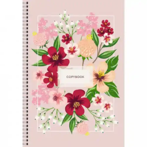 Caiet conspecte A4 96f patr spirala ТСБ4964688 Нежные цветы