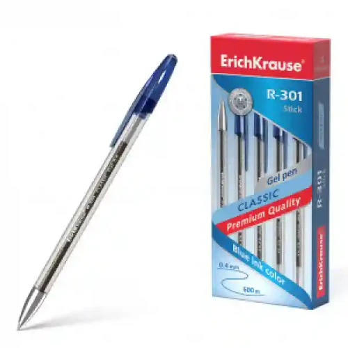 Pix gel 53346  ErichKrause R-301 Classic Gel Stick 0.5, ink color: blue (box 12 pcs.)