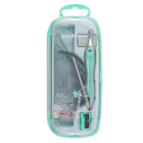61440 Set compas ErichKrause Pastel Bloom 7 items, green (6)