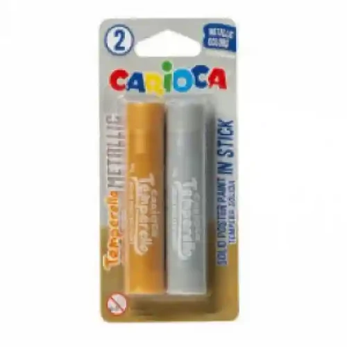 42992 Creioane CARIOCA Tempera Temperello Gold & Silver Bl.  2Pcs