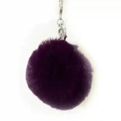 Breloc cu puf “Maroon Fluffy”_558118