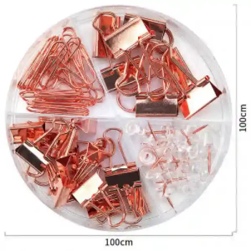 Set accesorii birou Golden  (clipse, binder, pioneze) BM.5702