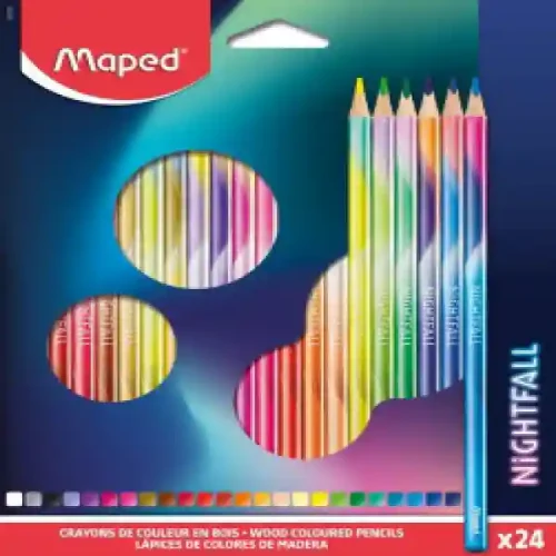 Creioane colorate MAPED Nightfall 24 culori_831702