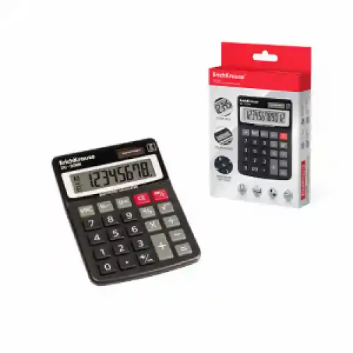 50308 Calculator 8-Digit ErichKrause DC-308N Classic, black (box 1 pc.)