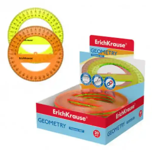 Raportor 49553 ErichKrause Neon, 360°/12cm (20)