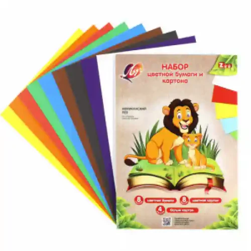 Set HIRTIE si CARTON 20 foi А4 ЛУЧ ZOO Leu