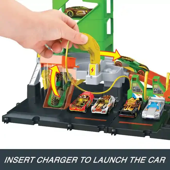 HTN79 HW Set de joc City Downtown Super recharge fuel station 5