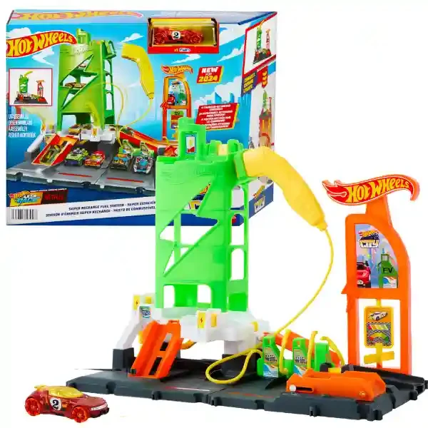 HTN79 HW Set de joc City Downtown Super recharge fuel station 2