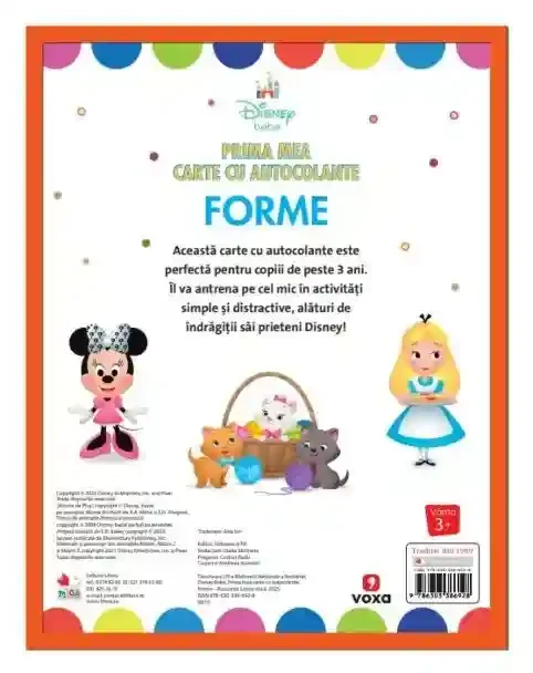 DISNEY BEBE. PRIMA MEA CARTE CU AUTOCOLANTE. FORME