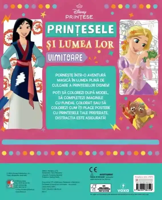 DISNEY PRINTESE. PRINTESELE SI LUMEA LOR UIMITOARE. Peste 70 de pagini cu desene de desenat 2