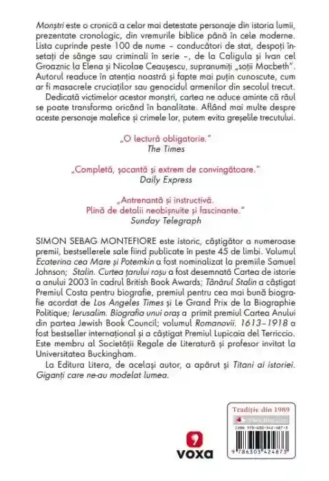 MONSTRI. Cele mai malefice personalitati istorice de la Nero la Osama bin Laden. coperta noua