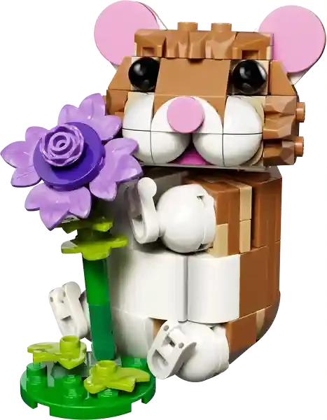 Lego 31376 CUTE HAMSTER WITH A FLOWER 4