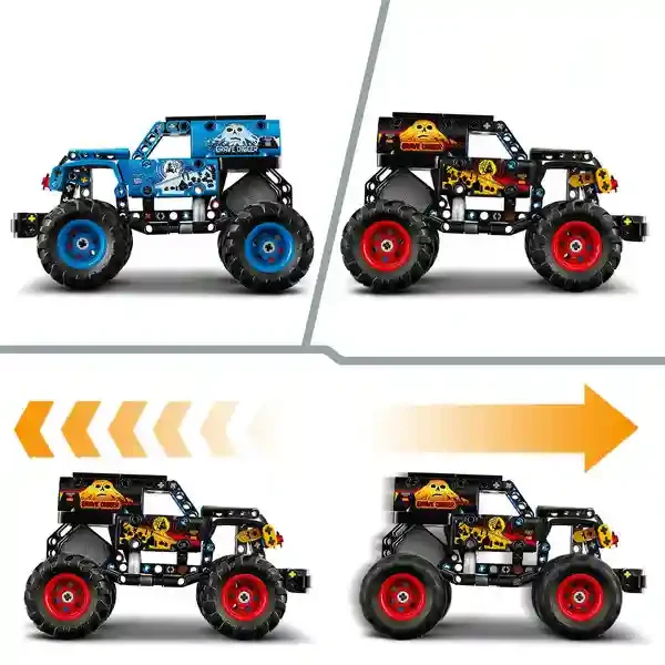 Lego 42219 MONSTER JAM™ GRAVE DIGGER™ FIRE AND ICE 5