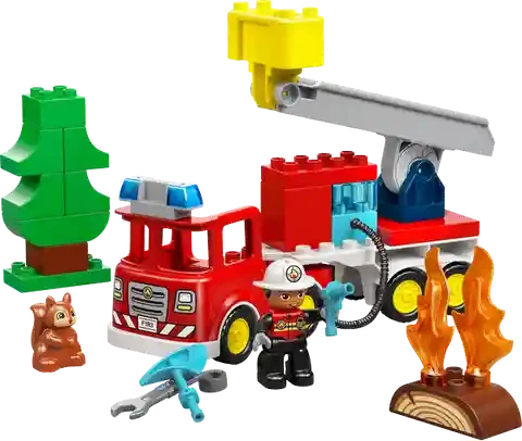Lego 10473 Fire Truck whith hose and Fir