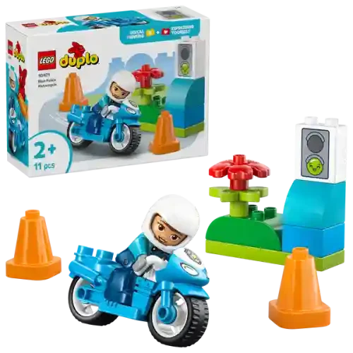 Lego 10471 Blue Police Motorcycle 6