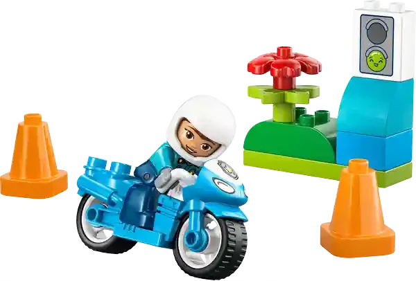 Lego 10471 Blue Police Motorcycle 5