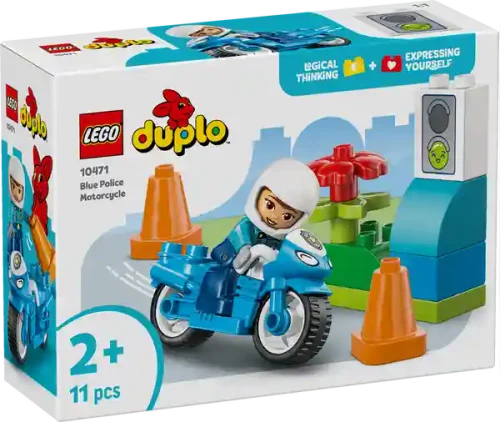 Lego 10471 Blue Police Motorcycle