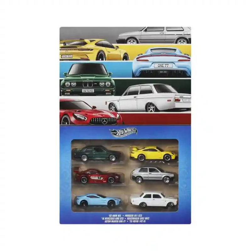 JLB25 Set 6x Hot Wheels Silver Series 1:64 10