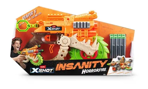 36730 Jucarie Pistol X-Shot Horror Fire Reaper-X, 8 cartuse, Zuru