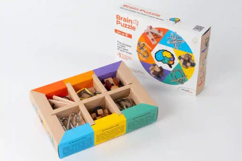 Joc de logica Puzzle mecanic RECENT Brain Set of 6 RT5144