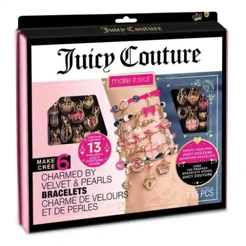 Set creativ, bratari velvet si pierle MIR Juicy Couture Charmed By Velvet & Pearls 4417M